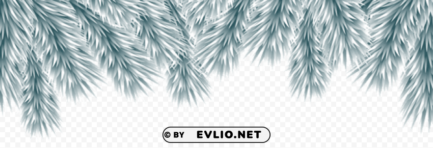 christmas decorative branches Clean Background Isolated PNG Illustration