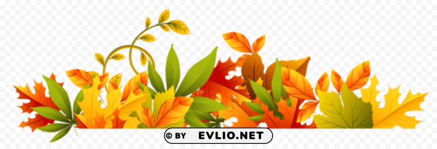 transparent autumn border PNG Image with Isolated Artwork