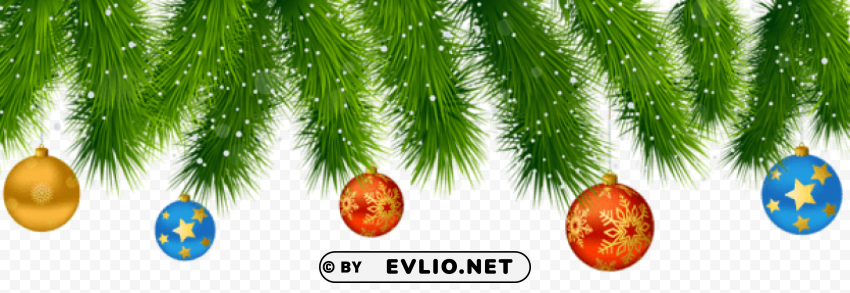 pine christmas decoration PNG Image with Isolated Graphic