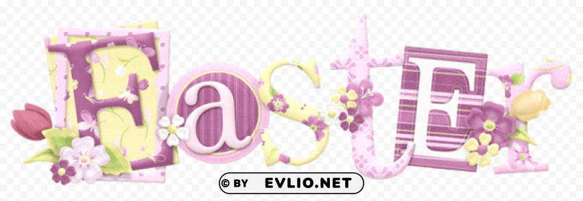 easter transparent textpicture Clear Background PNG Isolated Design