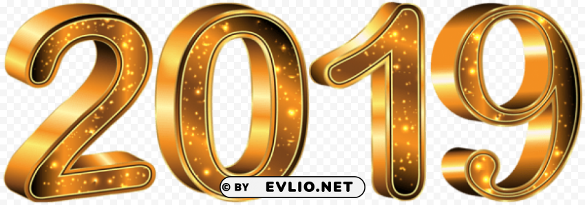 2019 Decorative PNG Graphic With Clear Background Isolation