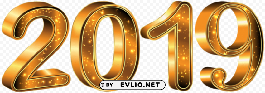 golden 2019 Clear Background PNG Isolated Graphic