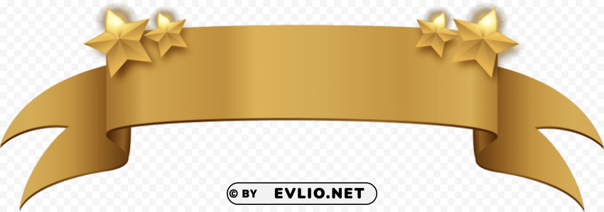 Gold Banner Ribbon PNG With Transparent Background Free