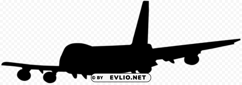 airplane silhouette Transparent PNG Isolated Graphic Element