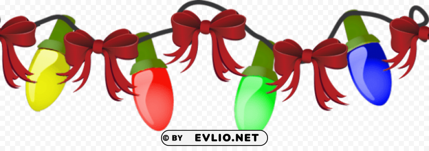 Christmas Lights PNG Graphic With Isolated Transparency
