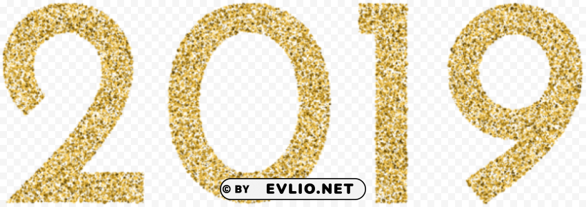 gold 2019 PNG Graphic Isolated on Clear Backdrop