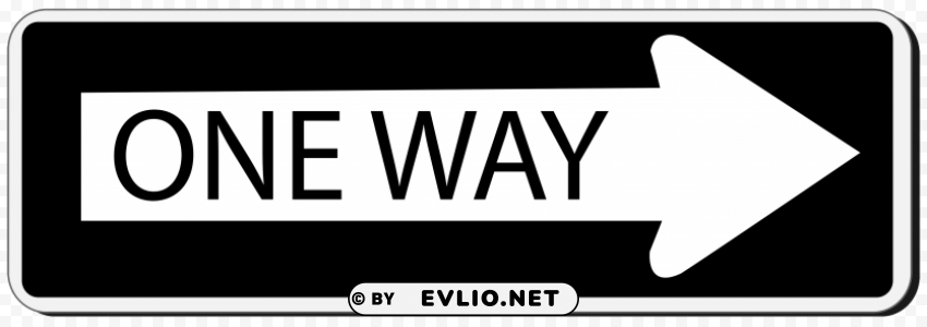 one way sign Alpha channel transparent PNG