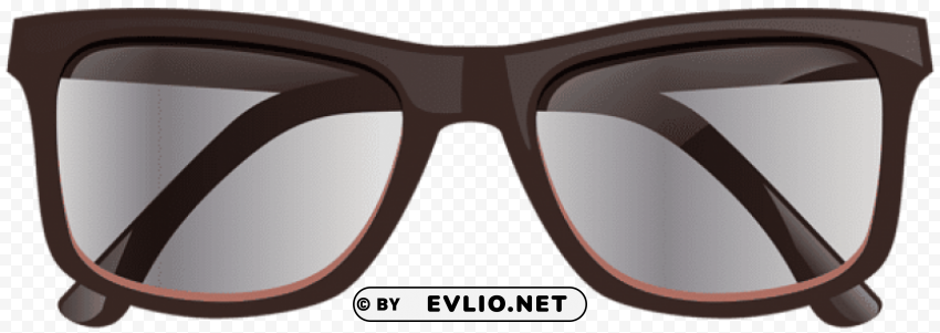 brown glasses PNG Illustration Isolated on Transparent Backdrop