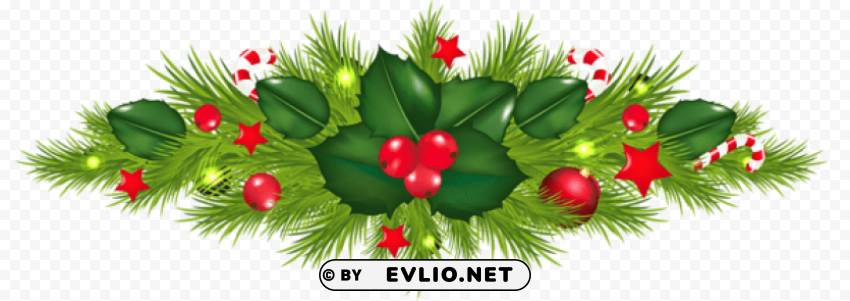 transparent christmas deco Clear Background Isolated PNG Illustration