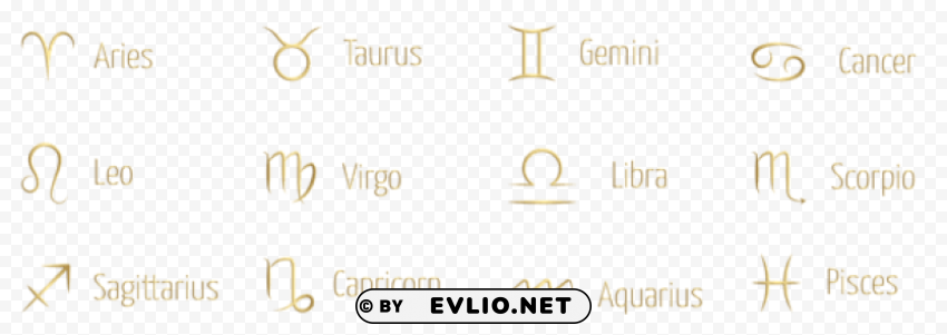 zodiac set PNG graphics with alpha transparency broad collection