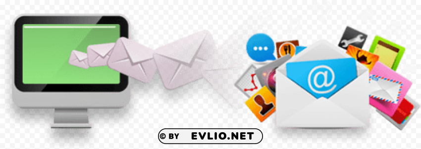 email Isolated Design in Transparent Background PNG