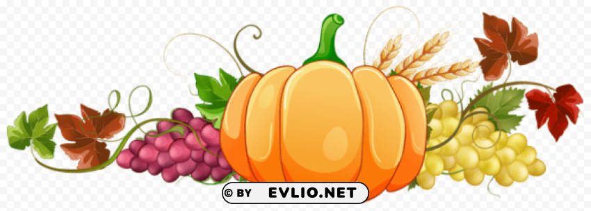 autumn pumpkin decor PNG Graphic Isolated on Transparent Background