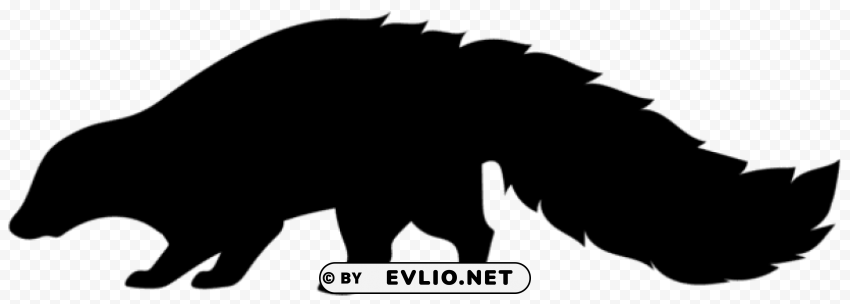 skunk silhouette PNG Image with Clear Isolated Object