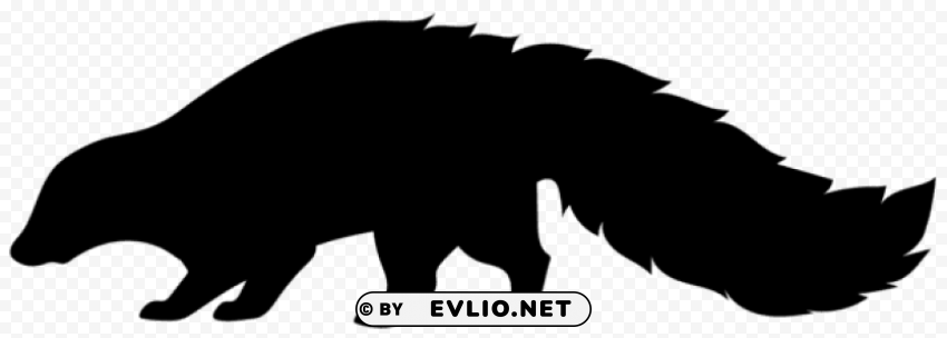 Skunk Silhouette PNG Image With Clear Isolated Object