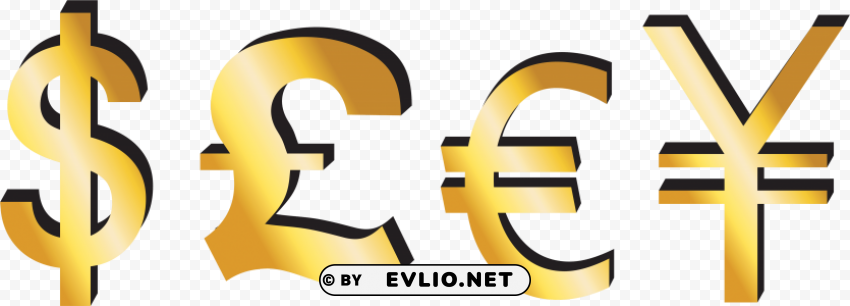 dollar and pound sign Transparent Background PNG Isolated Graphic