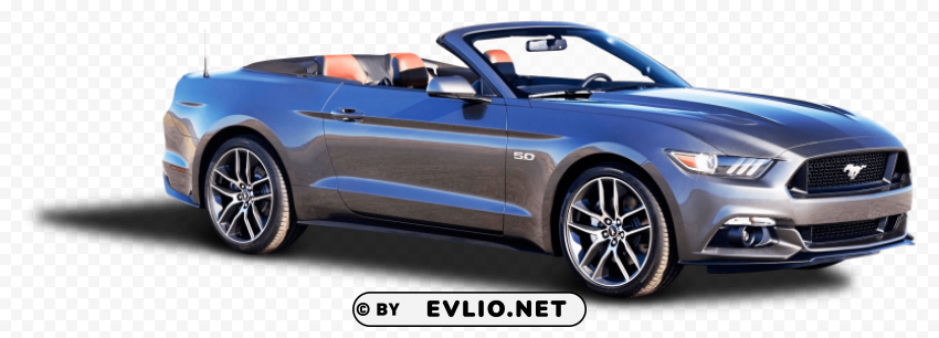 Ford Mustang Convertible Car Transparent Background PNG Isolated Art