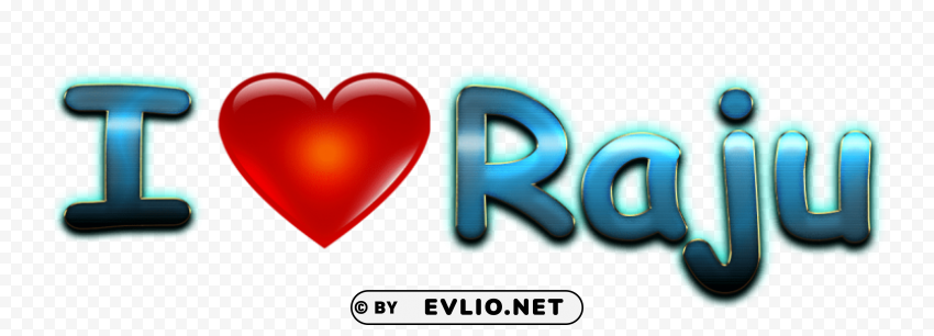 raju heart name Isolated Character with Transparent Background PNG