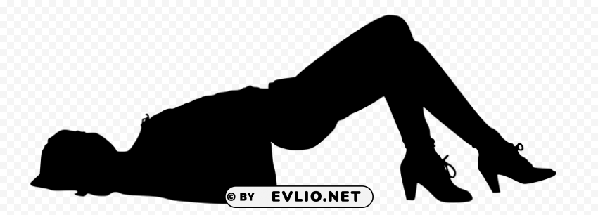 Woman Silhouette PNG File With Alpha