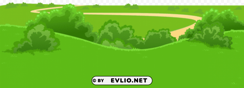 grass trail ground Isolated Design Element on Transparent PNG