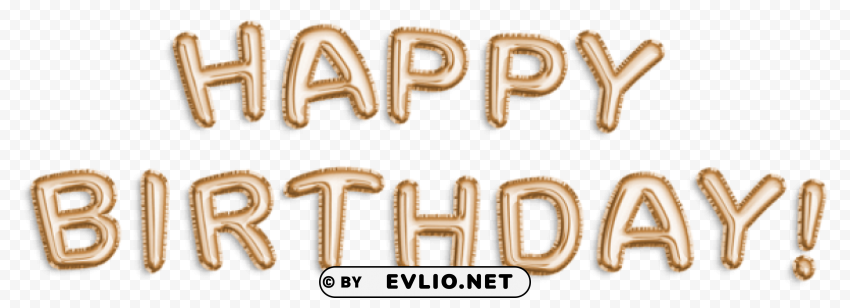happy birthday gold foil PNG images transparent pack