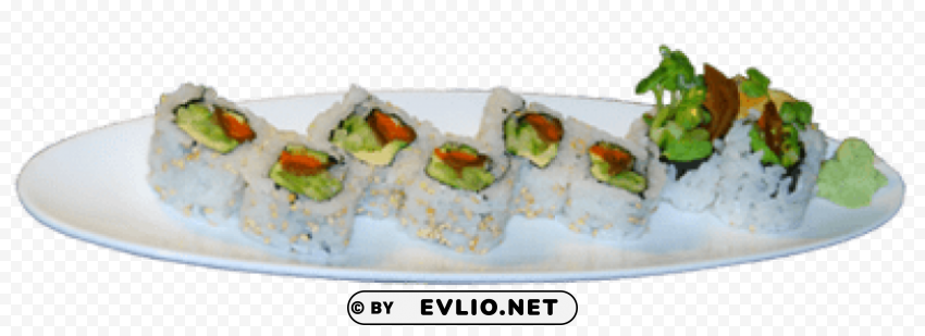 avocado roll image Isolated Object with Transparent Background PNG