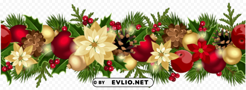 christmas decorative garlandpicture Clear PNG pictures package