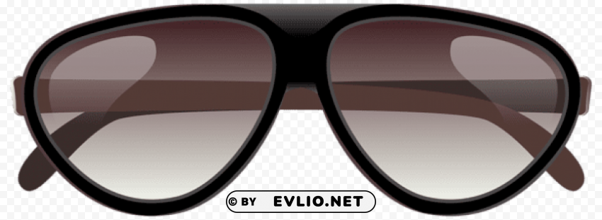 Large Sunglasses Clean Background Isolated PNG Graphic