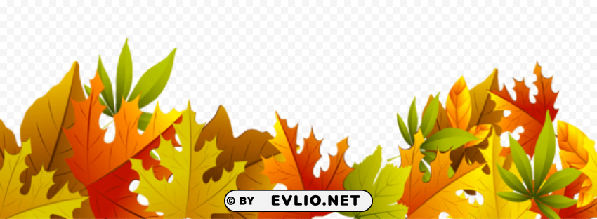 decorative autumn leaves PNG Graphic Isolated with Clear Background