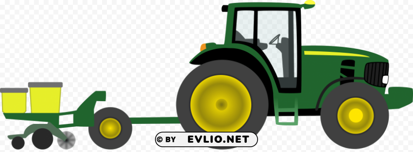green tractor PNG photo with transparency clipart png photo - 1885565d