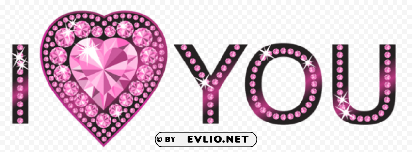 i love you pinkpicture Isolated Character with Clear Background PNG