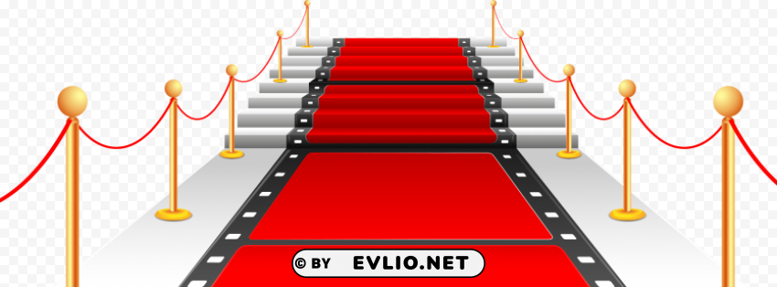 red carpet Transparent PNG Isolated Illustration