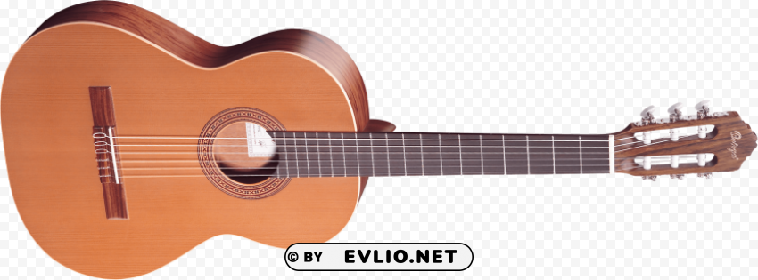 acoustic classic guitar Transparent Background PNG Isolated Item