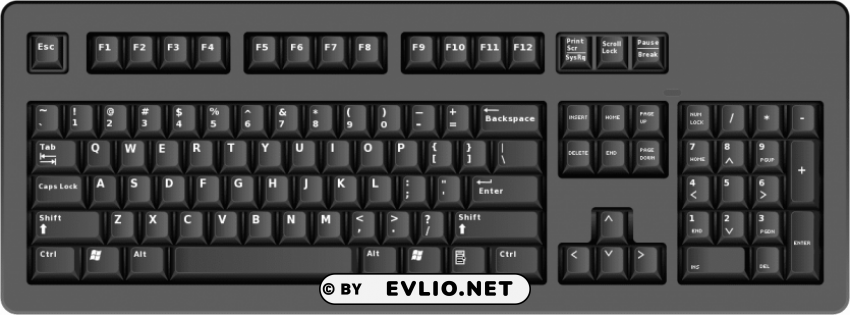 keyboard Isolated PNG Element with Clear Transparency
