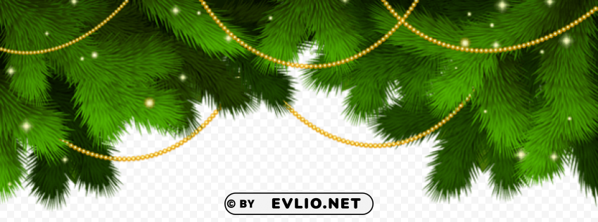 christmas pine decoration Clear Background Isolated PNG Graphic