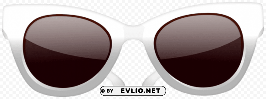 white sunglasses Transparent PNG Isolated Artwork