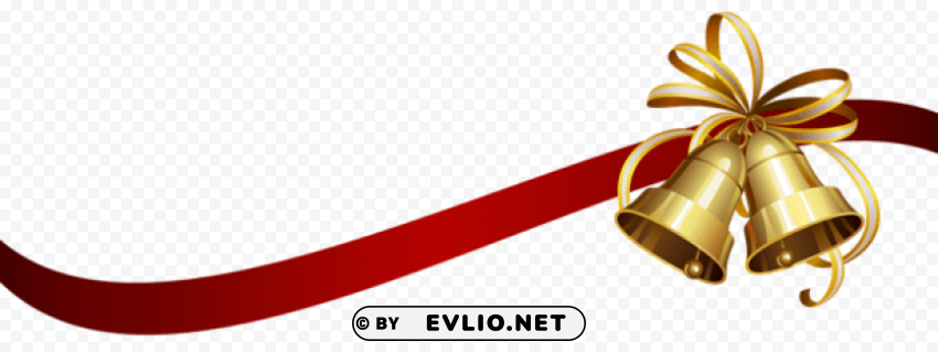 christmas bells with ribbon transparent HighQuality PNG Isolated Illustration