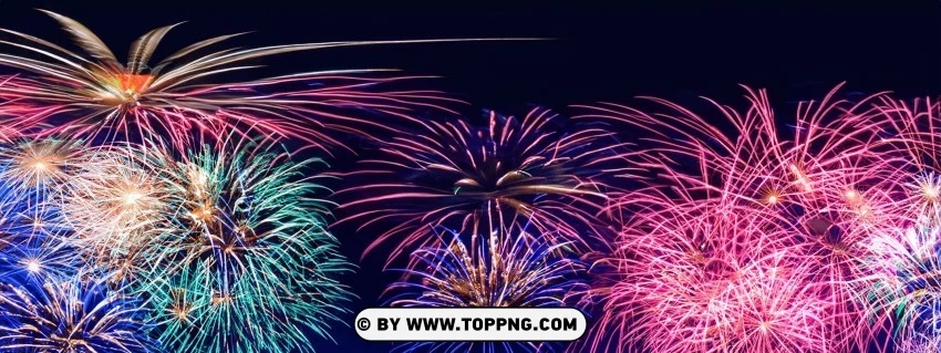 Download a Spectacular Panoramic Fireworks Snapshot for Your Collection PNG images with clear background