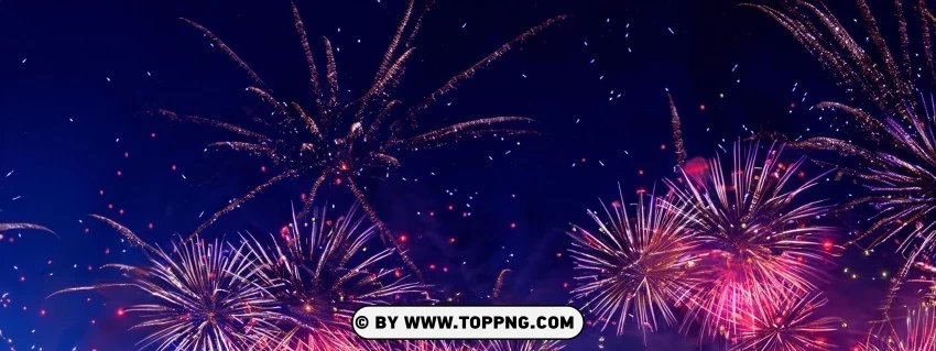 Download This Panoramic Nighttime Fireworks Photo in High Quality PNG images with alpha transparency free