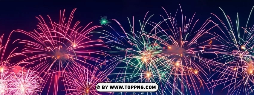 Experience the Magic Grab Your High-Resolution Panoramic Fireworks Picture PNG images with clear cutout