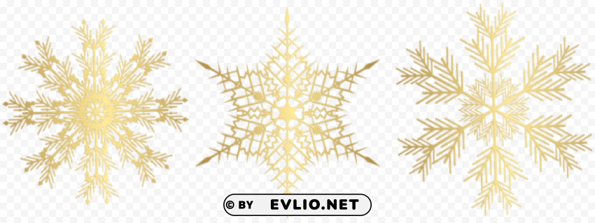 gold snowflakes set Transparent Background PNG Isolated Illustration PNG Images f24991b0