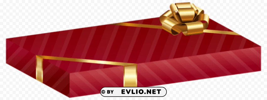 red gift pack Isolated Design Element on Transparent PNG