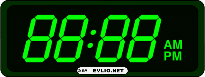 Digital Clock Display Isolated Character On Transparent PNG