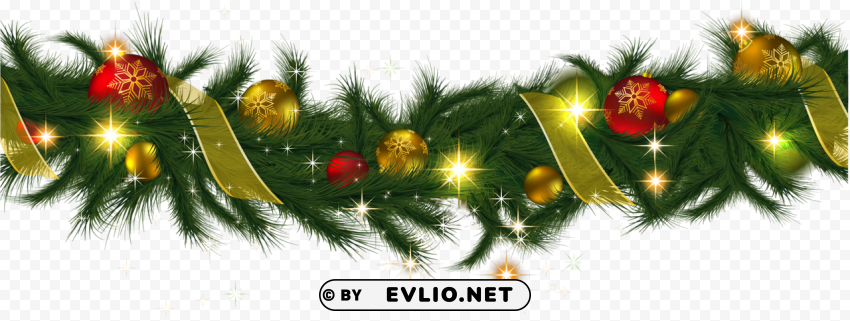 christmas - christmas garland background Transparent PNG graphics library