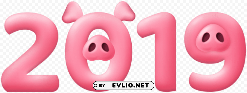 2019 pig year PNG for free purposes