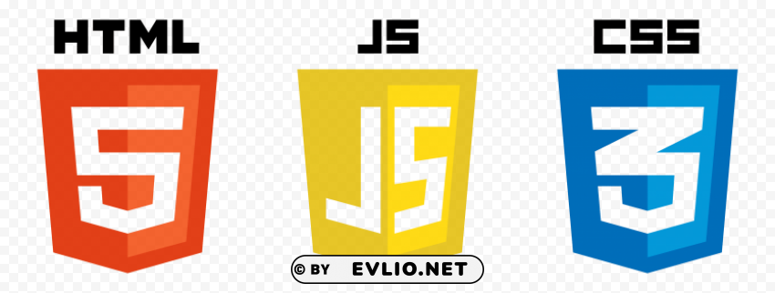 html5 js css3 logo PNG with transparent backdrop