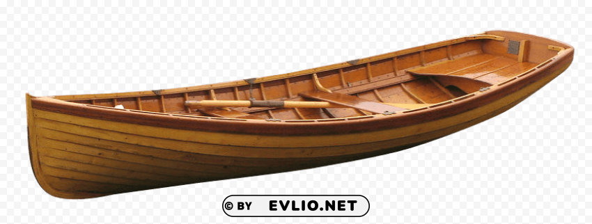 vintage wooden boat Transparent Background Isolated PNG Art