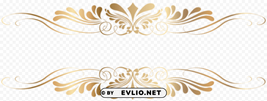 golden decorative element Isolated Subject in Clear Transparent PNG