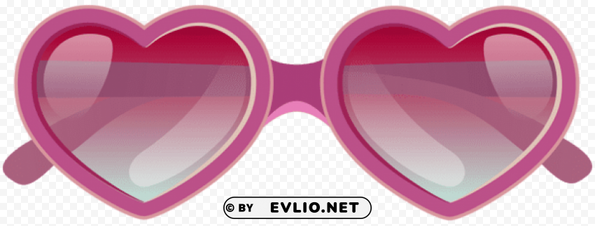 Pink Heart Sunglasses Transparent PNG Vectors