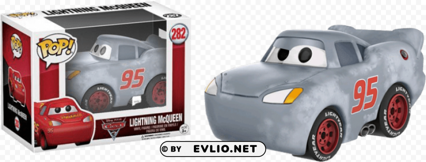 lightning mcqueen funko pop Isolated Object on Transparent Background in PNG
