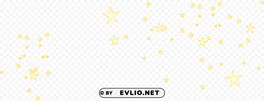 line of stars transparent PNG for online use